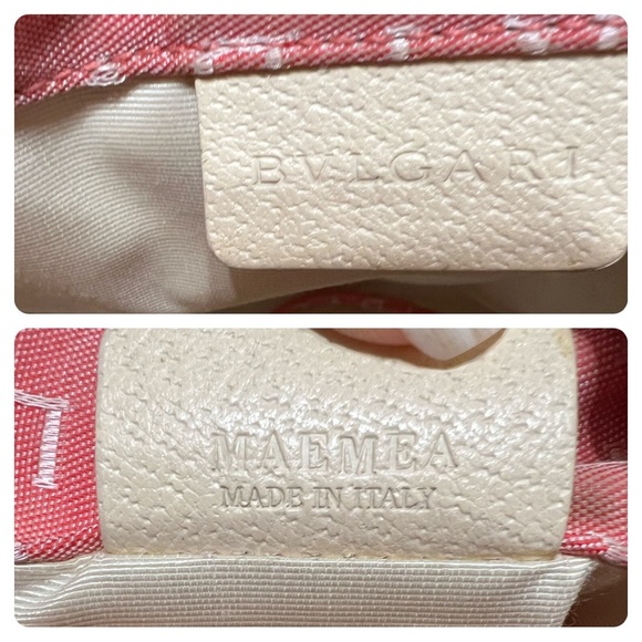 Bvlgari Pink Canvas w/ Cream Leather Handles - Picture 15 of 15
